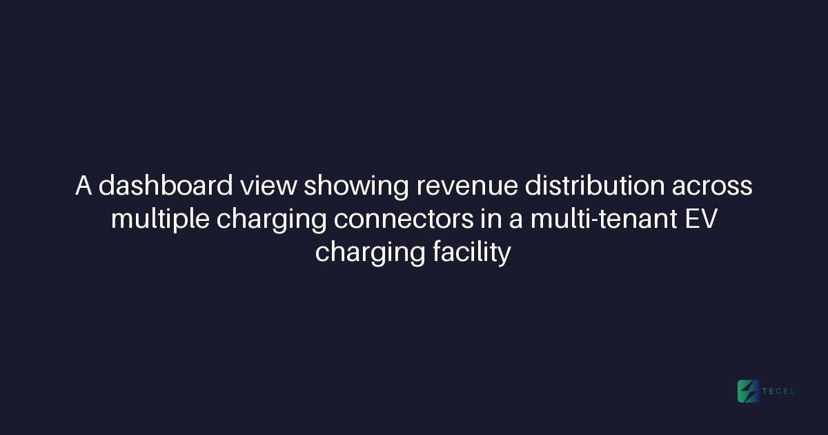 How Tecell's CMS calculates revenue per connector in multi-tenant environments