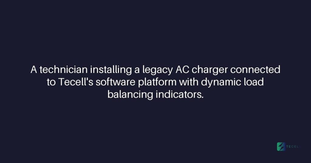 Can Tecell's platform integrate with legacy AC chargers using OCPP 1.6J?