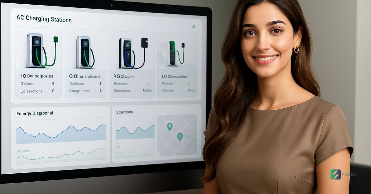 Can Tecell's CMS support AC and DC charging stations?