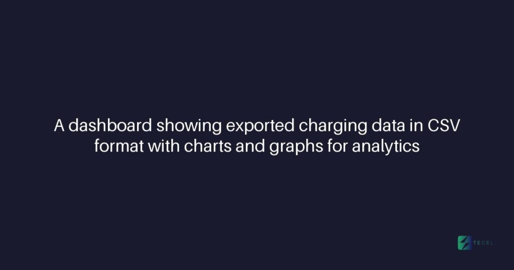 What charging data can be exported from Tecell's CMS for analytics?