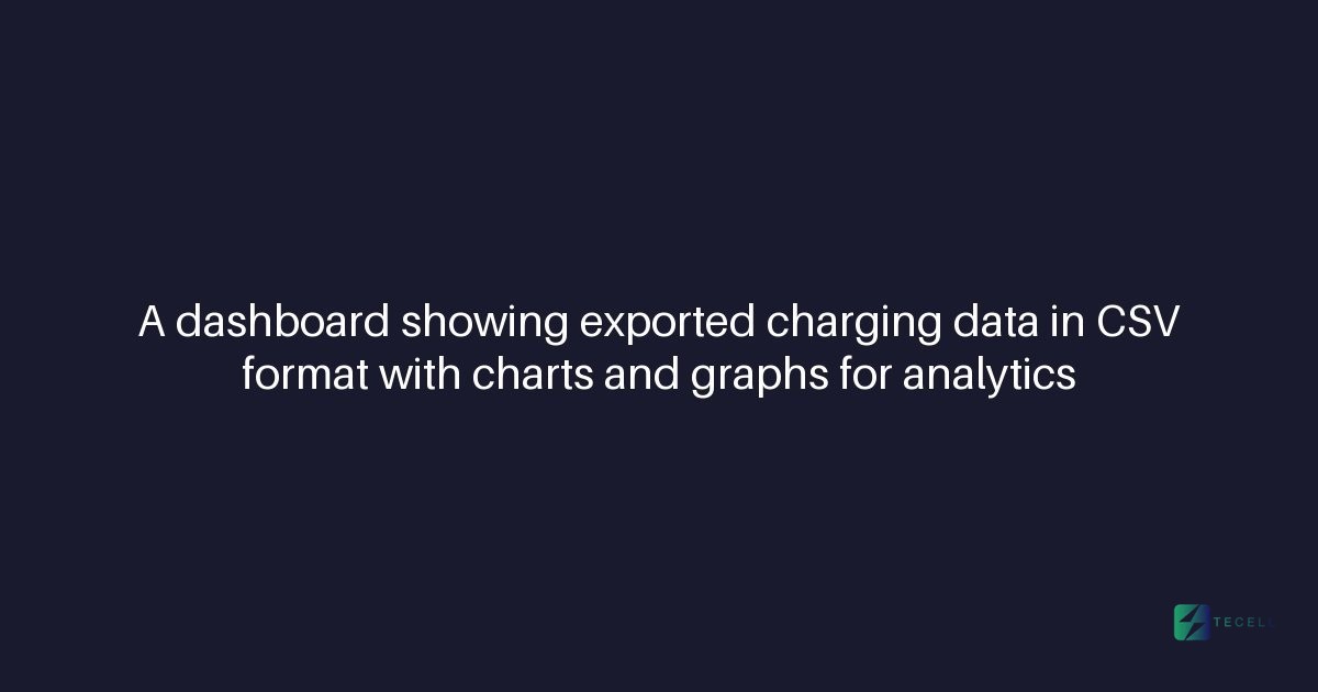 What charging data can be exported from Tecell's CMS for analytics?