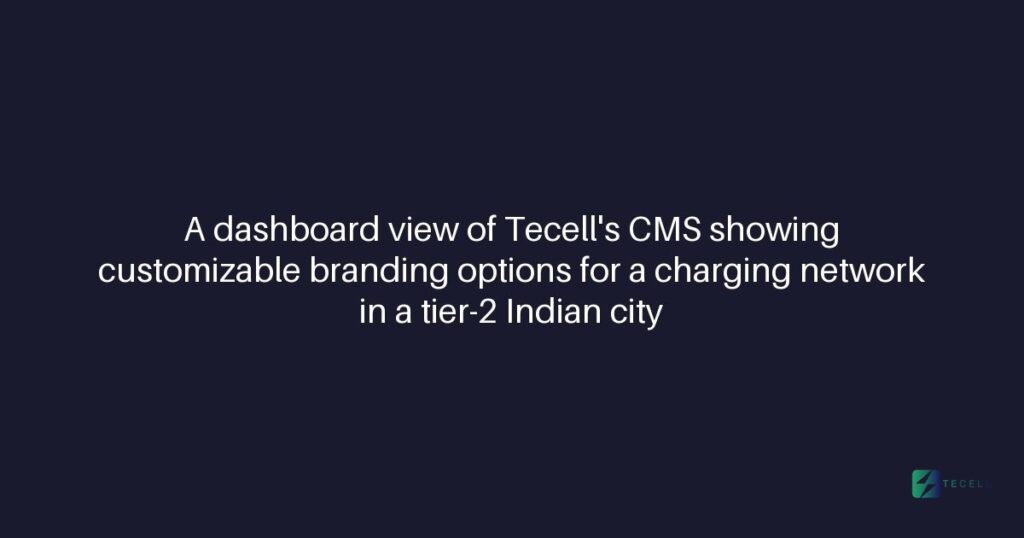 Does Tecell's CMS support white-labeling for charging networks in tier-2 cities?